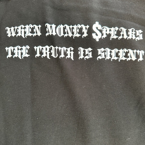 Left Point Black Graphic Hoodie for Men New - Picture 8 of 9